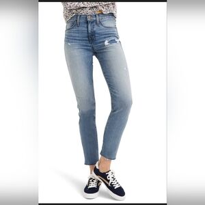 Madewell Stovepipe Jeans in Holburn Wash Size 32 (14) Cropped, Distressed